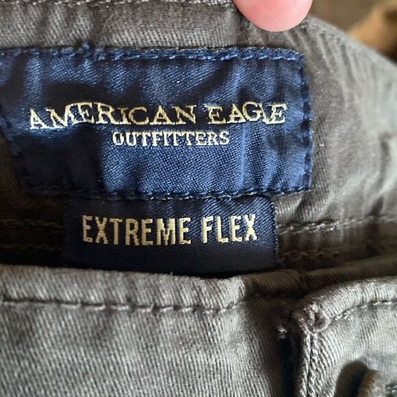 American Eagle Outfitters Straight Black Gray Denim Jeans - Men's 33/34 Pre-worn - Picture 3 of 7